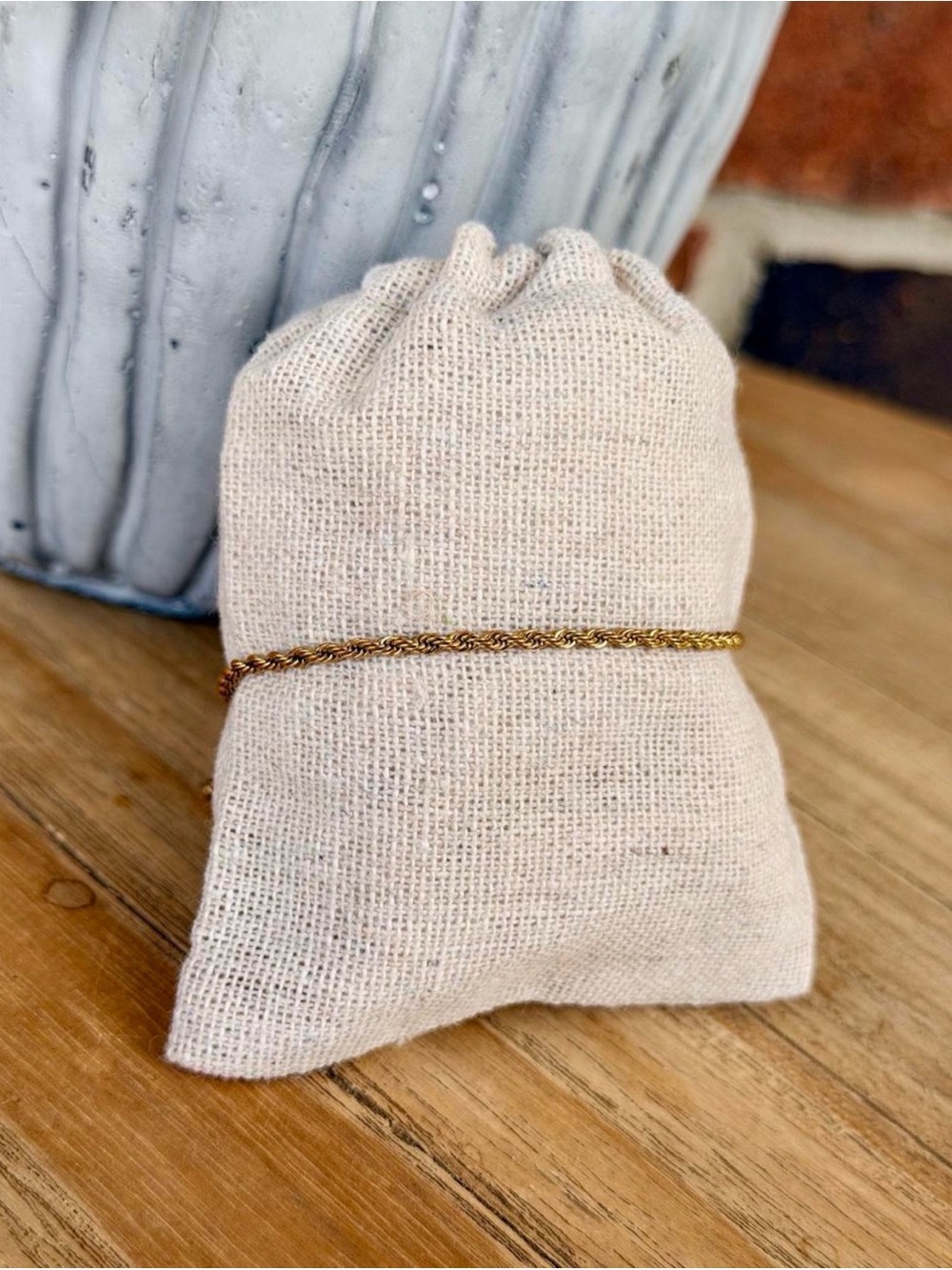 8” Gold Rope Chain Bracelet